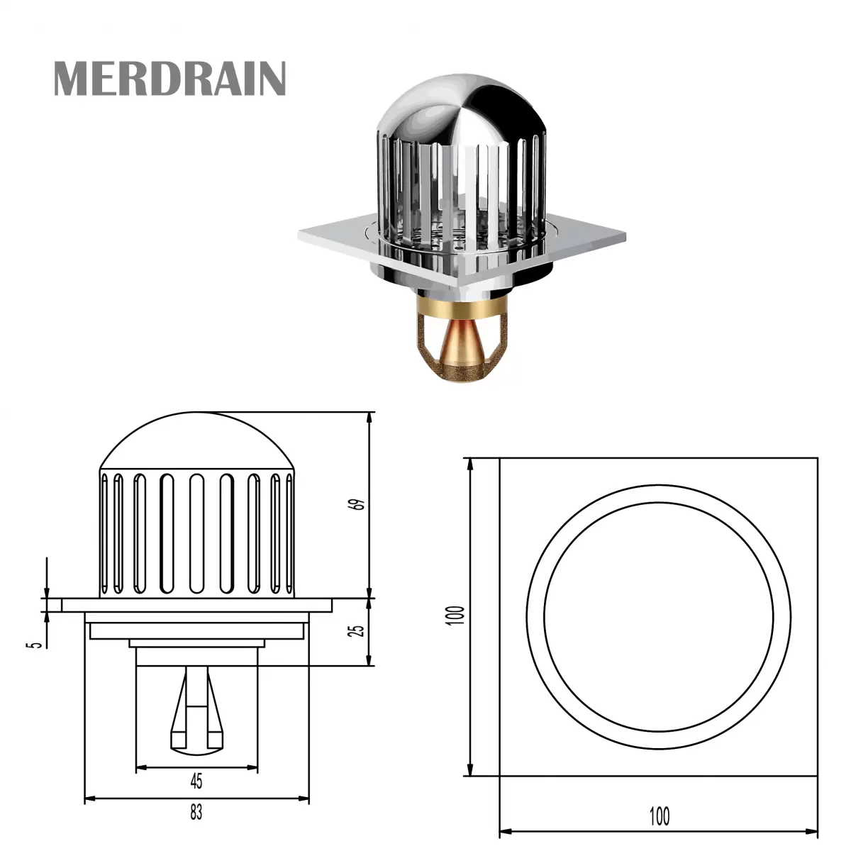 Phễu ban công MERDRAIN _MD-S1001