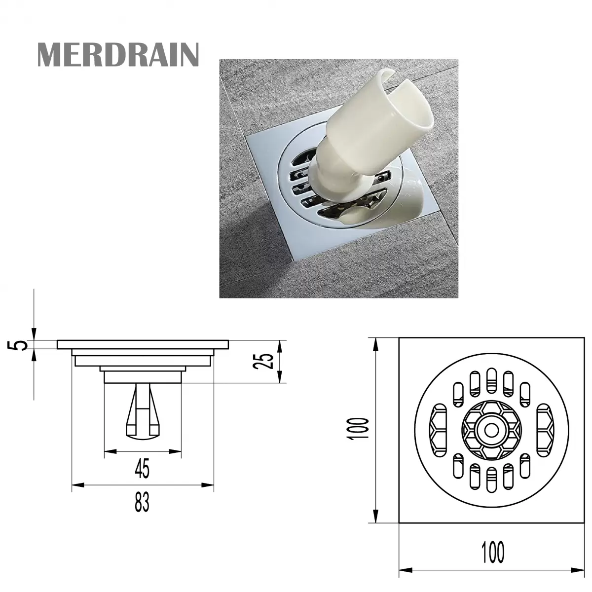 Phễu máy giặt MERDRAIN _MD-S5004