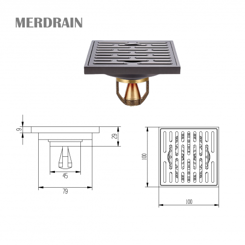 Phễu thoát sàn MERDRAIN _MD-S7053GR